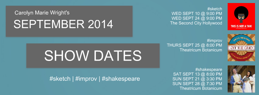 September Show Dates 2014